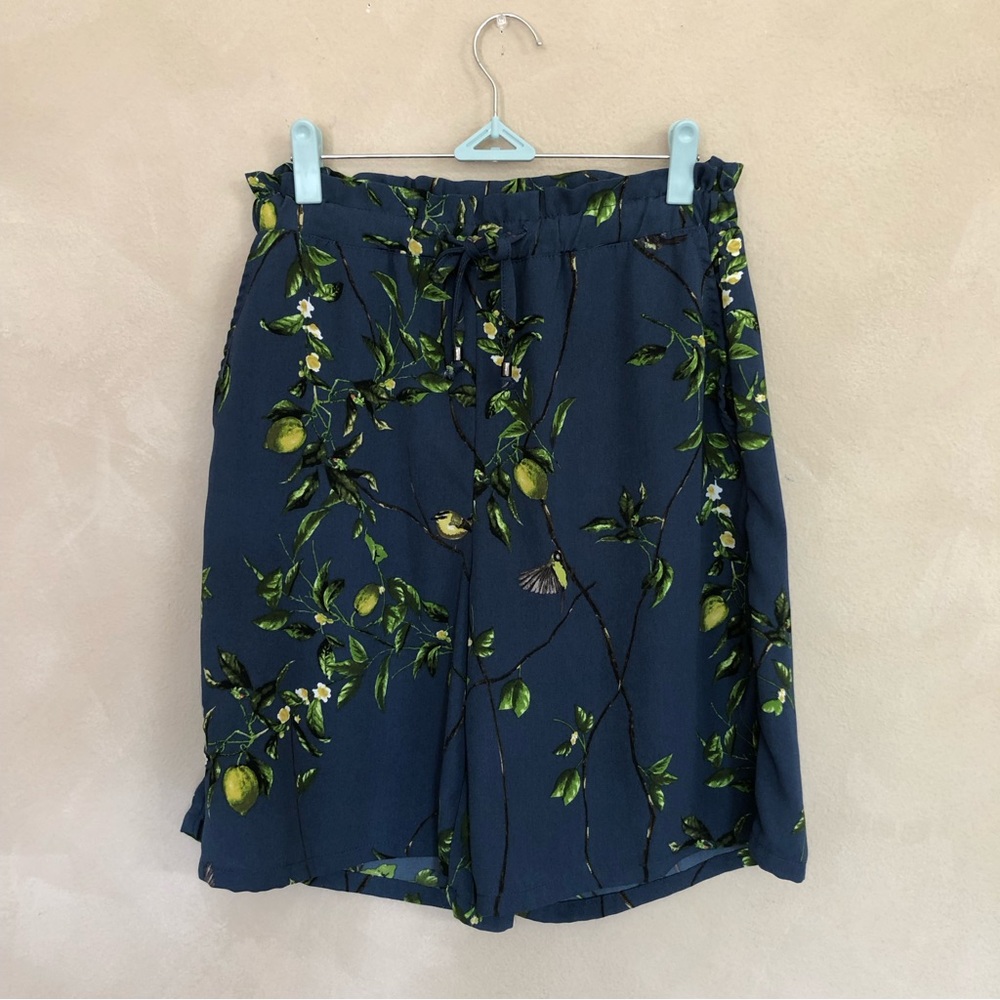 Anthropologie lemon bird Bermuda shorts